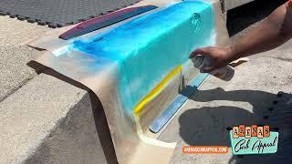 How to professionally paint a curb. The #arenascurbappeal process.Learn from the best! #curbpainting