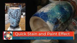 Decorative Woodturning - Quick Stain and Paint Vase