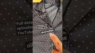 coat collar kurti cutting and stitching video