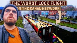 THE WORST LOCK FLIGHT I'VE EVER HAD THE DISPLEASURE OF DOING! Manchester By Narrowboat- 515