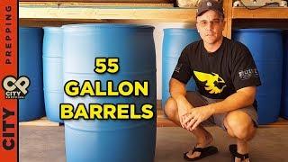 How to store backup water in your garage in 55 gallon barrels