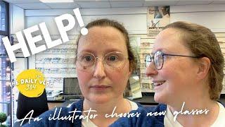 CHOOSING NEW GLASSES - and cafe sketching - The Daily(ish) Vlog 304