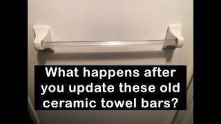 What Happens After Removing Old Ceramic Towel Bars? Watch!!