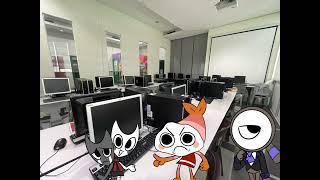 Shrimpo watchs bigbah on YouTube in the computer lab/grounded