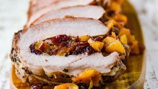 Fruit Stuffed Pork Loin Roast