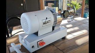 Making Sausage with the # 22  1 HP Meat Grinder by Meat Your Maker