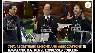 7952 registered unions and associations in Nagaland; K.G. Kenye expresses concern