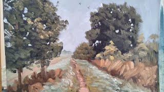 On my way to the Shop - Oil Painting