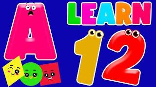 Toddlers Learning Videos For 3 Year Olds | Educational Videos For Kids | ABC,123,Shapes and Fruits