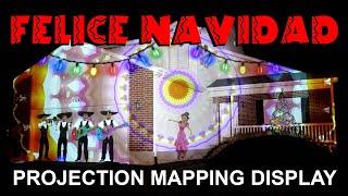 Felice Navidad Christmas House Projection Mapping Display Live