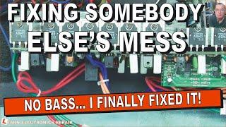 Fixing Someone Else's Mess PART 4 Biema Alpha Line Array Amplifier Repair NO BASS : No Schematics