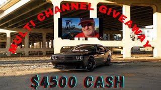 HUGE Multi Channel Giveaway! $4500 IN CASH With TKsGarage & More!