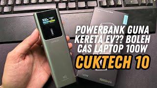 POWERBANK GUNA KERETA EV?? CUKTECH 10 150W BOLEH CAS LAPTOP 100W