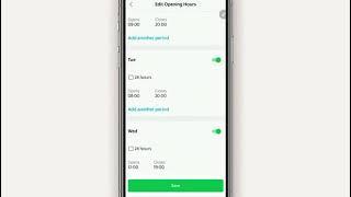 Grab Merchant - How to update business operation hours on Grab Merchant App