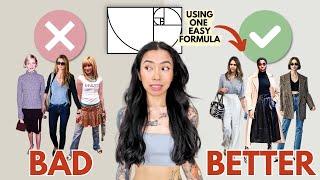 THIS is why your outfits don’t look good.. (how to FIX them using the Golden Ratio)