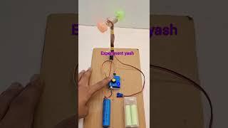 dc mini fan with using ● dc moter and servo motor