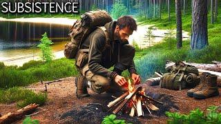 Day 2 Wilderness Survival | Subsistence Gameplay