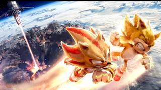 Sonic the Hedgehog 3 - Super Sonic & Super Shadow Fighting Together [4K]