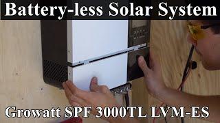 No Battery Solar Power System: Growatt SPF 3000TL LVM-ES