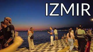 A Twilight Stroll in İzmir’s City Center: Seaside Views & Evening Vibes  (4K Walk)