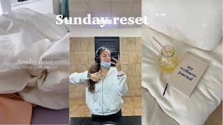 Sunday reset routine | gym, cleaning, planning, groceries