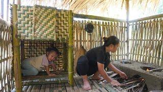 How a 16-Year-Old Single Mother Sustains Life - Making a Cabinet Using Bamboo