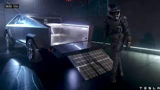 Tesla Cybertruck ATV Loading With Built-in Tailgate Ramp Demonstration