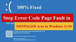 Stop Error Code Page Fault in Nonpaged Area in Windows 11/10 #windows11