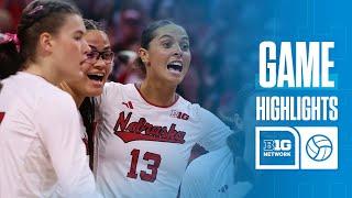 Stanford at Nebraska | Highlights | Big Ten Volleyball | 09/18/2024