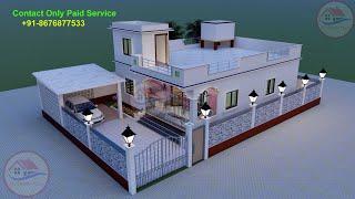 plot size 40x60 II Built up Area 30x40 II 2Bhk Home With car Parking II Ghar ka Design @Myhomeplan