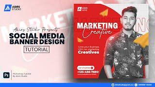 Creative Agency Social Media Post and Square Flyer Design | Photoshop Tutorial