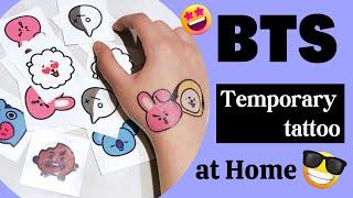 BTS Tattoo at home  / BTS Temporary tattoo / How to make tattoo at home / allianz home insurance