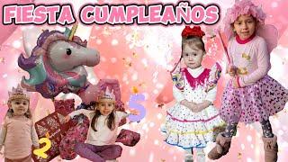 ¡¡FIESTA CUMPLEAÑOS!!CYNTHIA Y RUTH CUMPLEN 5 Y 2 AÑITOS¡¡REGALOS Y SORPRESAS!!🪅_NALUCHI VLOG