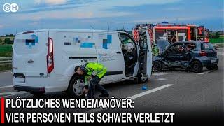 PLÖTZLICHES WENDEMANÖVER: VIER PERSONEN TEILS SCHWER VERLETZT #germany | SH News German