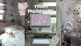 [SUB] aesthetic room makeover: pink desk setup · IKEA shopping · room tour