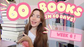 Reading 60 books in 60 days to tackle my physical TBR  | my most chaotic reading vlog yet….