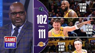 "LeBron, Luka & Reaves are scariest BIG 3 in NBA" - NBA Gametime reacts Lakers beat T-Wolves 111-102