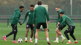 Aston Villa train ahead of Club Brugge Champions League clash