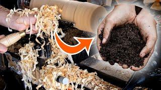 Building a Compost Bin to Transform Wood Shavings into Soil