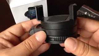 iNuri phone GPS windshield dashboard desk adjustable swivel suction cup mount unboxing and review