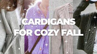 Dream cardigan patterns overview from cables to rib and different texture 