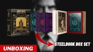 John Wick 1-3 Stash Book Collection Steelbook | Unboxing | Aesthetic