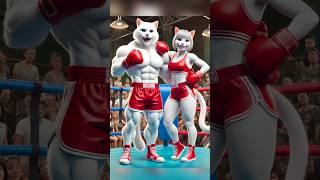 Revenge For Husband  White Cat  Rooster #catlover #kitten #cutecat #shorts #trending #boxingai