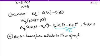 Section 3.3, Quotient Rings, Applying the Noether Isomorphism Theorem to Q[x]/(x-5)