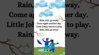 Rain rain go away! ##nurseryrhymes#kidssong #rhymes#cartoon#kids#fun#learning#toddlers #animation#