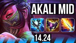 AKALI vs LEBLANC (MID) | BR Grandmaster | 14.24