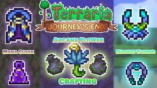 NEW ITEMS Terraria 1.4 Arcane Flower, Magnet Flower & Mana Cloak Crafting! (Look in the Description)