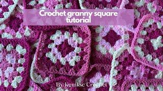 Crochet granny square tutorial for beginners I Kenikse Crochet