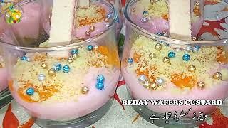 Wafer Custard Delight a Creamy Dessert to Satisfy Your Cravings By Kitchen With Saba Sehar