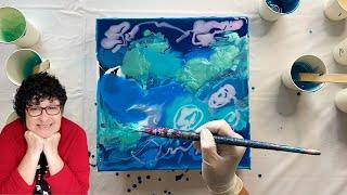 Create Transparent Layers with Fluid Paint and Stencils | Easy Art Tutorial